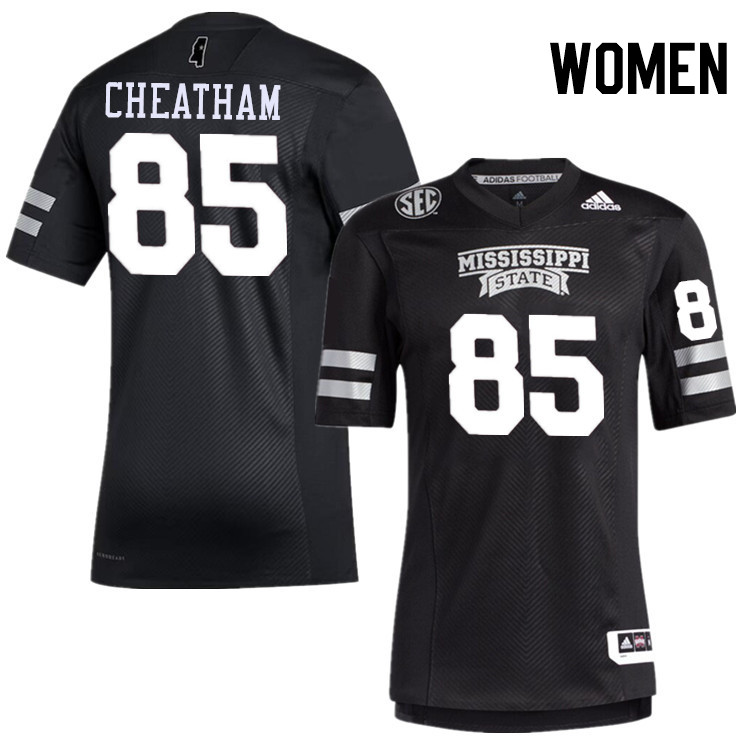 Women #85 Thomas Cheatham Mississippi State Bulldogs College Football Jerseys Stitched-Black